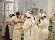 Ilia Efimovich Repin Lofton Palfrey doctors in the operating room oil on canvas